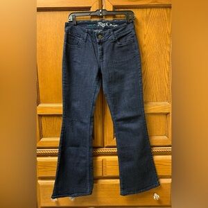 Rock 47 By Wrangler Women’s Dark Wash Flare Jeans Size 27x32
